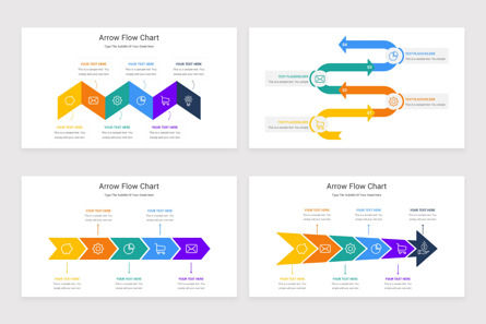 Arrow Flow Chart PowerPoint Template, スライド 2, 11629, ビジネス — PoweredTemplate.com
