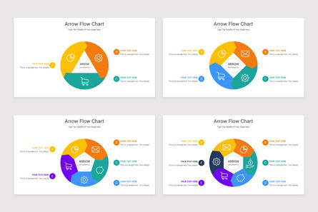 Arrow Flow Chart PowerPoint Template, スライド 4, 11629, ビジネス — PoweredTemplate.com