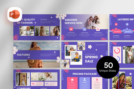 Spring Sale Pitch Deck - PowerPoint Template, Plantilla de PowerPoint, 11632, Negocios — PoweredTemplate.com