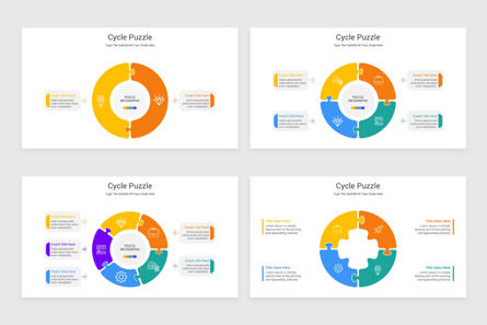Cycle Puzzle PowerPoint Template, Slide 2, 11637, Infografiche — PoweredTemplate.com