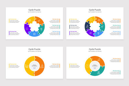 Cycle Puzzle PowerPoint Template, Slide 3, 11637, Infographics — PoweredTemplate.com