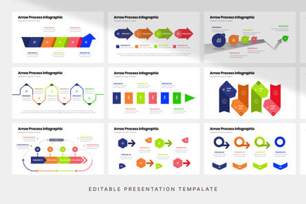 Arrow Process - Infographic PowerPoint Template, Diapositiva 3, 11641, Negocios — PoweredTemplate.com