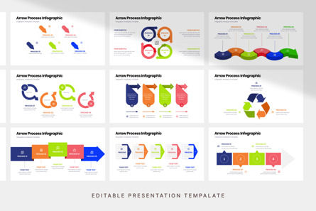 Arrow Process - Infographic PowerPoint Template, スライド 4, 11641, ビジネス — PoweredTemplate.com