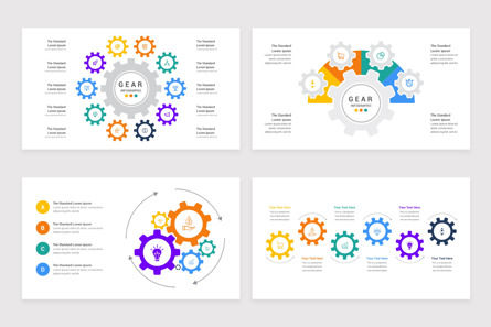 Gear Process Diagram PowerPoint Template, Slide 4, 11642, Bisnis — PoweredTemplate.com