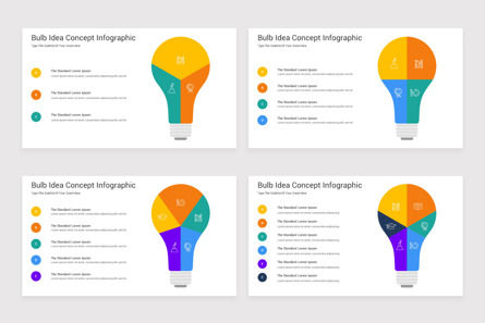 Bulb Idea Concept Infographic PowerPoint Template, 슬라이드 2, 11643, 인포메이션 그래픽 — PoweredTemplate.com
