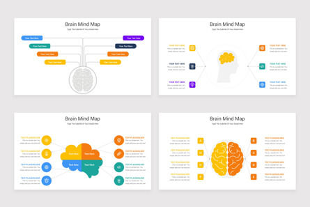 Brain Mind Map Diagram PowerPoint Template, スライド 3, 11644, インフォグラフィック — PoweredTemplate.com