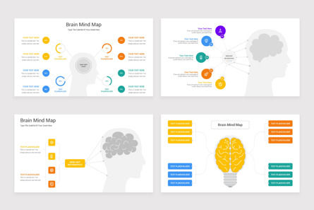 Brain Mind Map Diagram PowerPoint Template, Slide 4, 11644, Infographics — PoweredTemplate.com