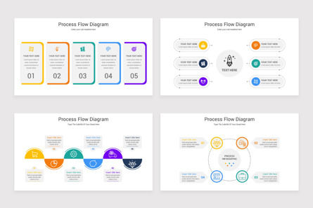 Process Flow Diagram PowerPoint Template, スライド 2, 11645, フローチャート — PoweredTemplate.com