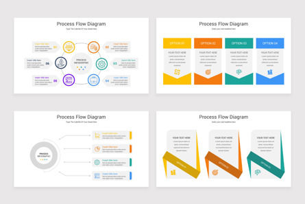 Process Flow Diagram PowerPoint Template, スライド 3, 11645, フローチャート — PoweredTemplate.com