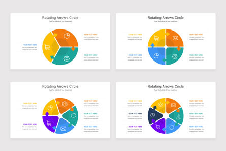 Rotating Arrows Circle PowerPoint Template, Diapositive 2, 11648, Infographies — PoweredTemplate.com