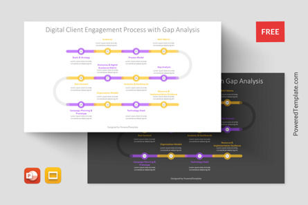 Digital Client Engagement Process with Gap Analysis Presentation Template, 無料 Googleスライドのテーマ, 11649, ビジネスモデル — PoweredTemplate.com
