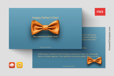 Happy Father's Day Greeting Card Presentation Template, Gratis Tema de Google Slides, 11652, Conceptos de negocio — PoweredTemplate.com