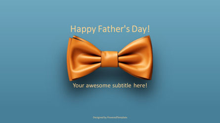 Happy Father's Day Greeting Card Presentation Template, 幻灯片 2, 11652, 商业概念 — PoweredTemplate.com