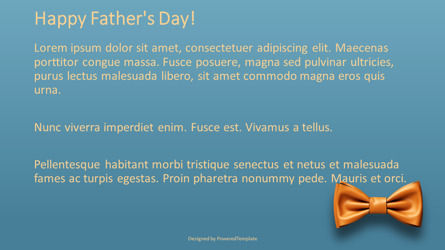 Happy Father's Day Greeting Card Presentation Template, Dia 3, 11652, Business Concepten — PoweredTemplate.com