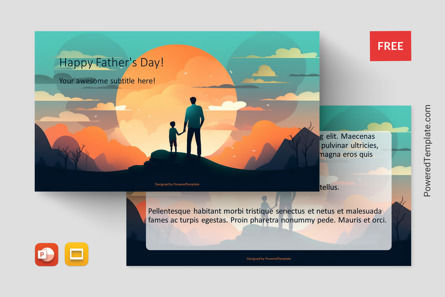 Happy Father's Day Free Presentation Template, 無料 Googleスライドのテーマ, 11653, 休日／特別行事 — PoweredTemplate.com