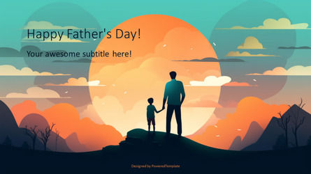 Happy Father's Day Free Presentation Template, Deslizar 2, 11653, Feriados/Ocasiões Especiais — PoweredTemplate.com