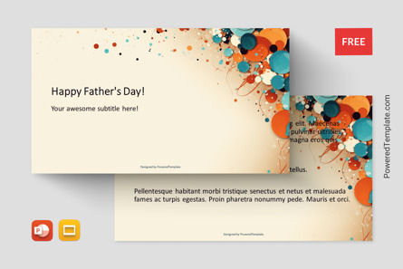 Happy Father's Day Background Presentation Template, Gratis Google Presentaties-thema, 11654, Abstract/Textuur — PoweredTemplate.com