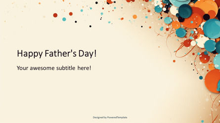 Happy Father's Day Background Presentation Template, Slide 2, 11654, Astratto/Texture — PoweredTemplate.com