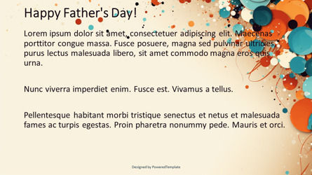 Happy Father's Day Background Presentation Template, 슬라이드 3, 11654, 추상/직물 — PoweredTemplate.com
