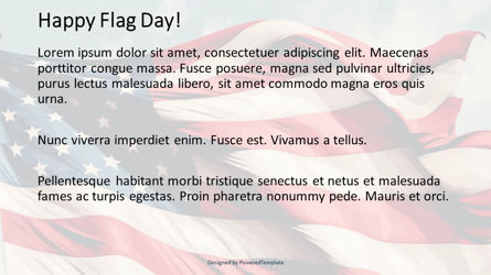 Happy Flag Day Free Presentation Template, Slide 3, 11655, America — PoweredTemplate.com