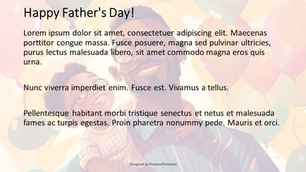 Happy Father's Day Free Greeting Card Presentation Template, Dia 3, 11656, Vakantie/Speciale Gelegenheden — PoweredTemplate.com