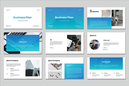 Business Plan PowerPoint Template, スライド 2, 11657, ビジネス — PoweredTemplate.com