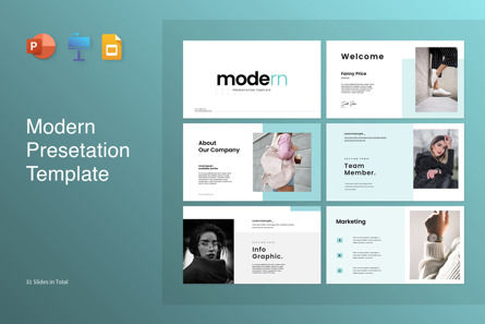 Modern Presentation Template Template, Modele PowerPoint, 11659, Business — PoweredTemplate.com