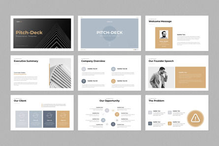 Pitch Deck Google Slides Presentation Template, Deslizar 2, 11660, Negócios — PoweredTemplate.com