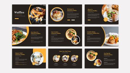 Waffles - Food PowerPoint Presentation Template, スライド 2, 11664, Food & Beverage — PoweredTemplate.com