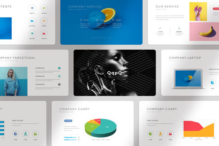 Clean Colorful Powerpoint Presentation Template, Templat PowerPoint, 11667, Bisnis — PoweredTemplate.com