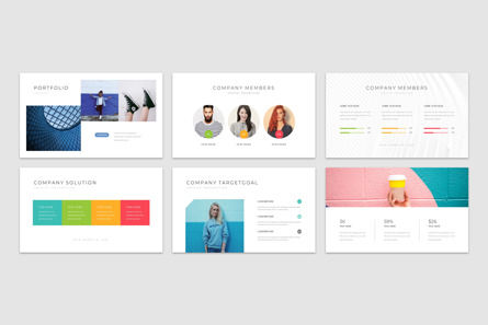 Clean Colorful Powerpoint Presentation Template, スライド 4, 11667, ビジネス — PoweredTemplate.com