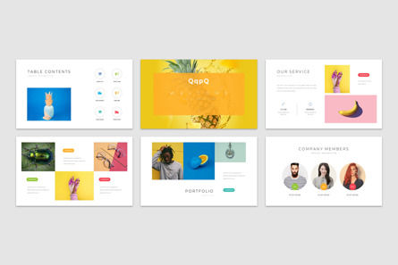 Clean Colorful Powerpoint Presentation Template, スライド 6, 11667, ビジネス — PoweredTemplate.com
