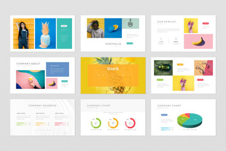 Clean Colorful Powerpoint Presentation Template, スライド 7, 11667, ビジネス — PoweredTemplate.com