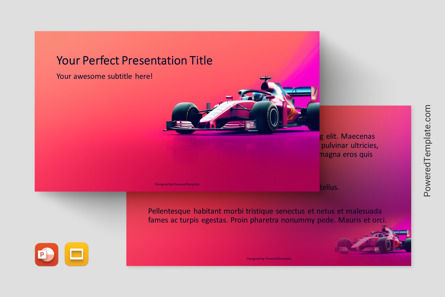 Formula 1 Race Car Presentation Template, Googleスライドのテーマ, 11669, 自動車＆輸送機関 — PoweredTemplate.com