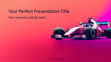 Formula 1 Race Car Presentation Template, Diapositiva 2, 11669, Coches y transporte — PoweredTemplate.com
