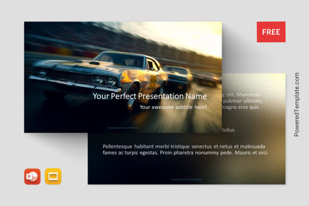 NASCAR Thunder - Chevy Lumina Edition Presentation Template, 免费 Google幻灯片主题, 11671, 汽车和运输 — PoweredTemplate.com
