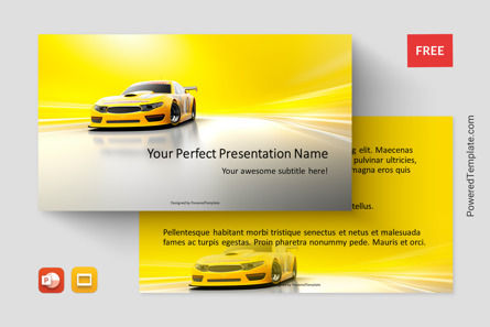 NASCAR Teams Lightning Edition Presentation Template, 무료 Google 슬라이드 테마, 11672, 자동차 및 교통수단 — PoweredTemplate.com