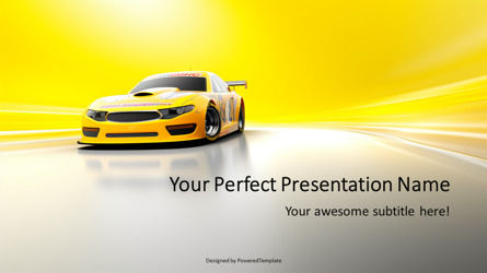 NASCAR Teams Lightning Edition Presentation Template, Diapositiva 2, 11672, Coches y transporte — PoweredTemplate.com