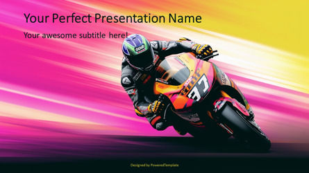 Speed Racer - MotoGP Edition Presentation Template, Slide 2, 11673, Cars and Transportation — PoweredTemplate.com
