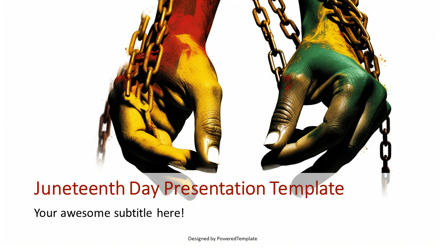 Breaking Chains - Juneteenth Celebration Presentation Template, 슬라이드 2, 11679, 미국 — PoweredTemplate.com