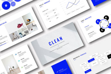 Clean Presentation Template, Modele PowerPoint, 11686, Business — PoweredTemplate.com
