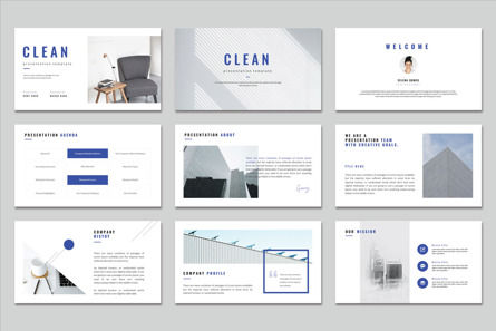 Clean Presentation Template, Deslizar 2, 11686, Negócios — PoweredTemplate.com
