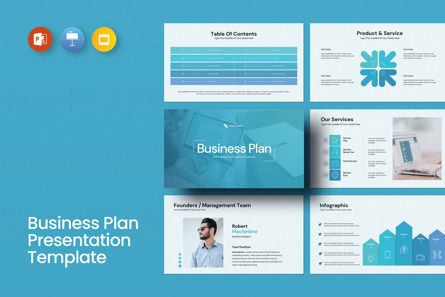 Business Plan Presentation Template, Modele PowerPoint, 11695, Business — PoweredTemplate.com