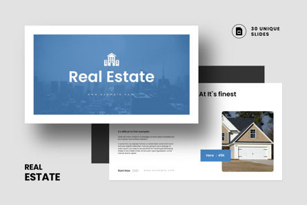 Real Estate Presentation Template, Tema do Google Slides, 11696, Imobiliária — PoweredTemplate.com