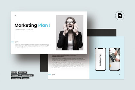 Marketing Plan Presentation Template, Tema de Google Slides, 11699, Negocios — PoweredTemplate.com