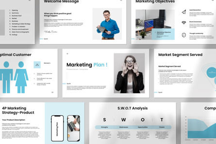 Marketing Plan Presentation Template, Modelo do PowerPoint, 11700, Negócios — PoweredTemplate.com