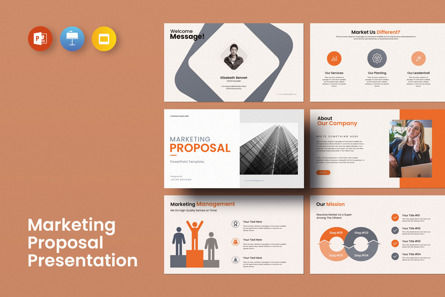 Marketing Proposal Presentation Template, Templat PowerPoint, 11702, Bisnis — PoweredTemplate.com