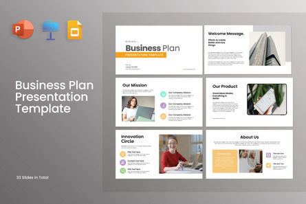 Business Plan Presentation Template, Modello PowerPoint, 11705, Lavoro — PoweredTemplate.com