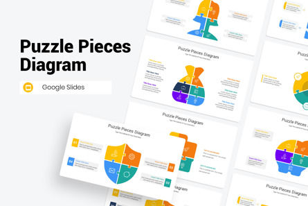 Puzzle Pieces Diagram Google Slides Template, Google Slides Theme, 11708, Puzzle Diagrams — PoweredTemplate.com