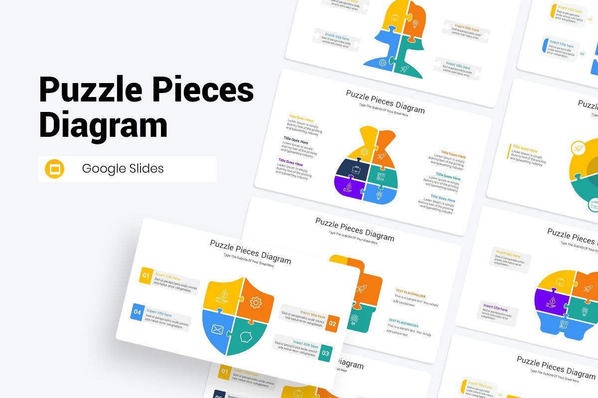 Free Puzzle infographics for Google Slides and PowerPoint